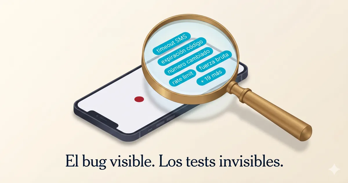 Un bug de SMS que mi monitoreo no detectó: cómo Claude me ayudó a destapar 8 categorías de tests que faltaban en mi suite