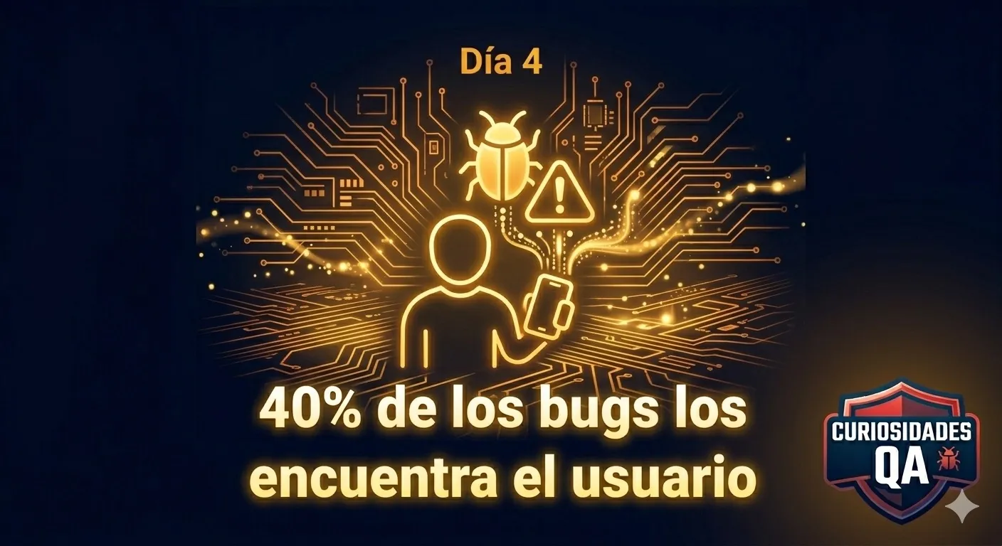 El 40% de los bugs los reportan los usuarios, no QA