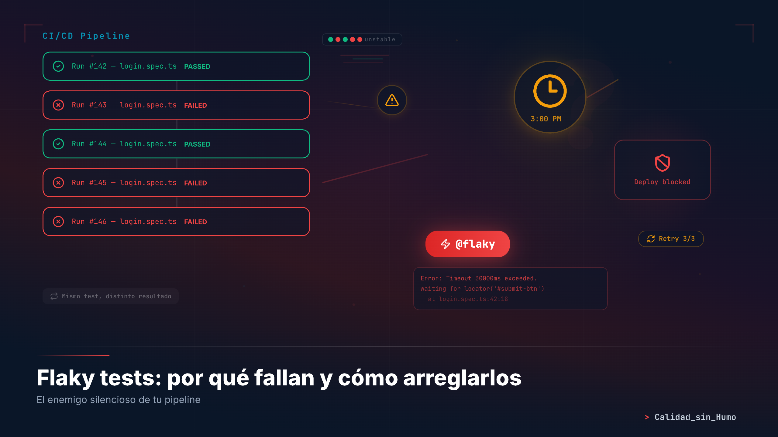 Flaky tests: por qué fallan y cómo arreglarlos