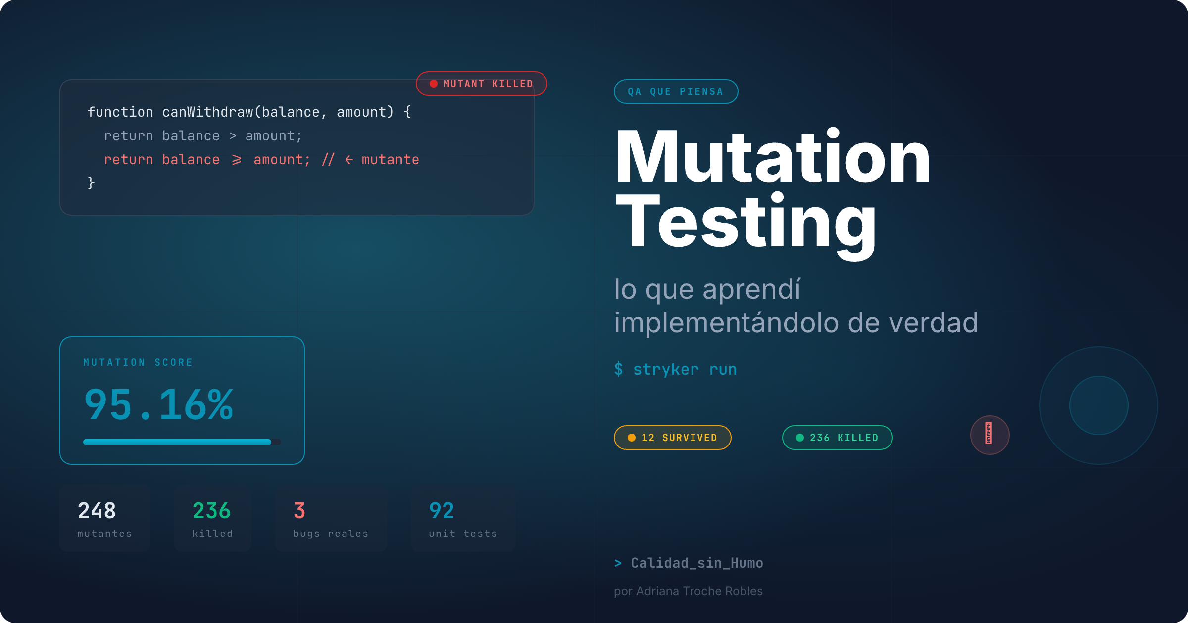 Mutation Testing: lo que aprendí implementándolo de verdad